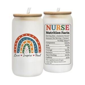 Nurse Rainbow Tumbler with Lid